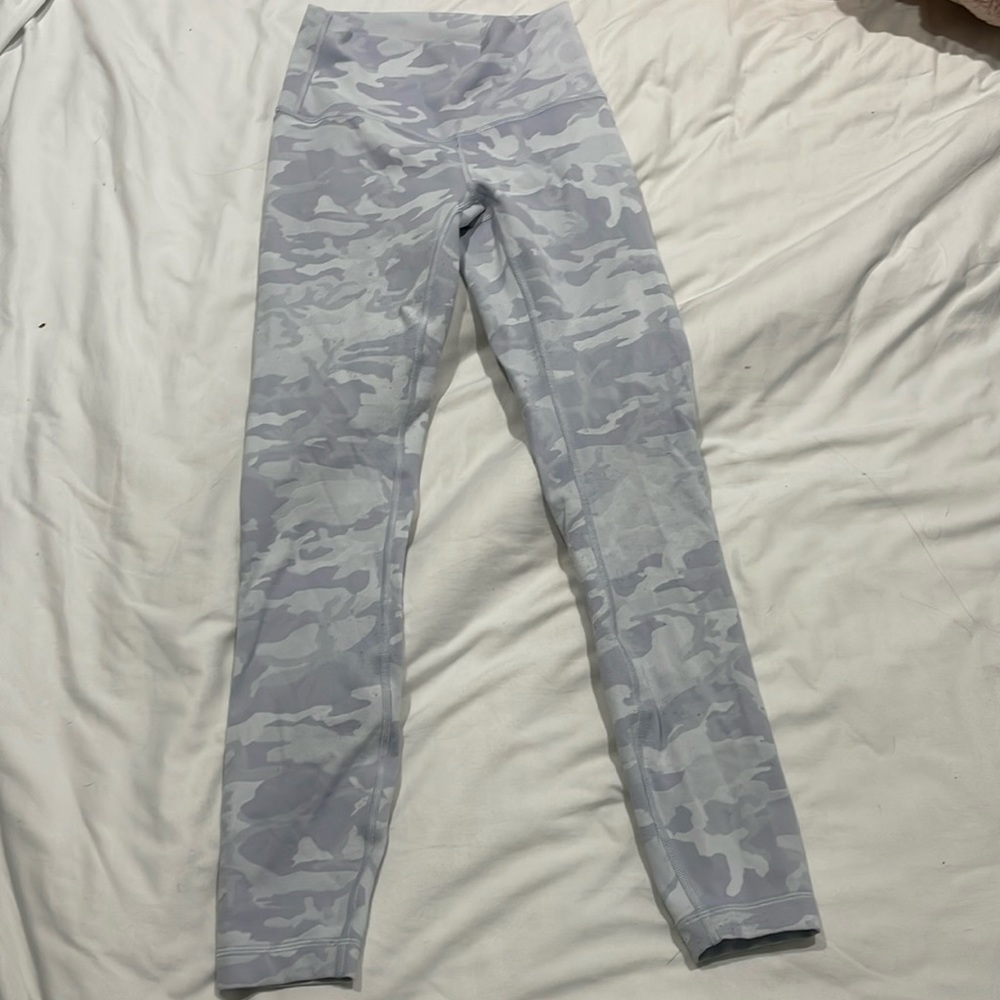 lulu white camo wunder under leggings